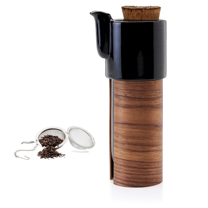 Black)Coffee Carafe 1L Large Capacity Wooden Handle Detachable