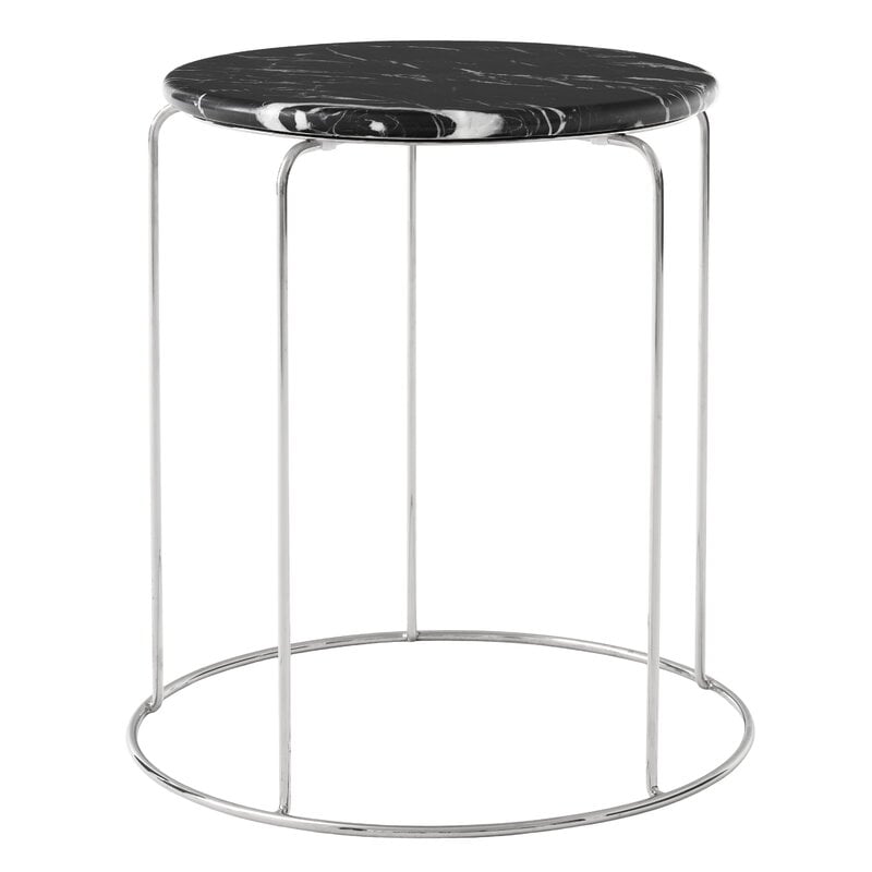 &Tradition Wire Stool VP11 top, Nero Marquina marble, extra image