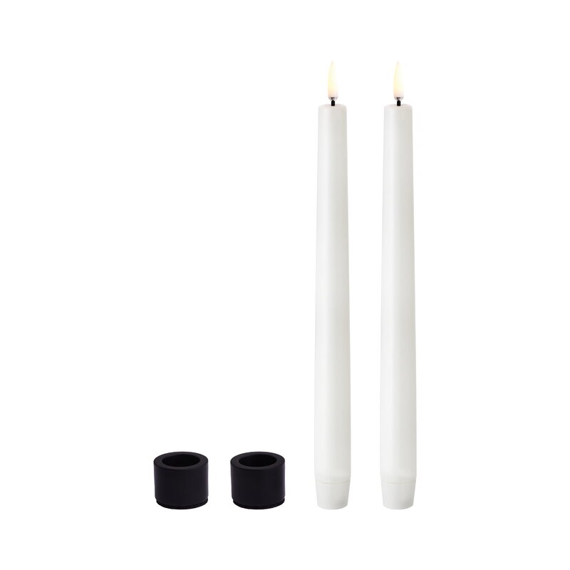 Uyuni Lighting Light kynttilänjalka LED kruunukynttilöille, 2 kpl, mattamusta, tuotteen lisäkuva