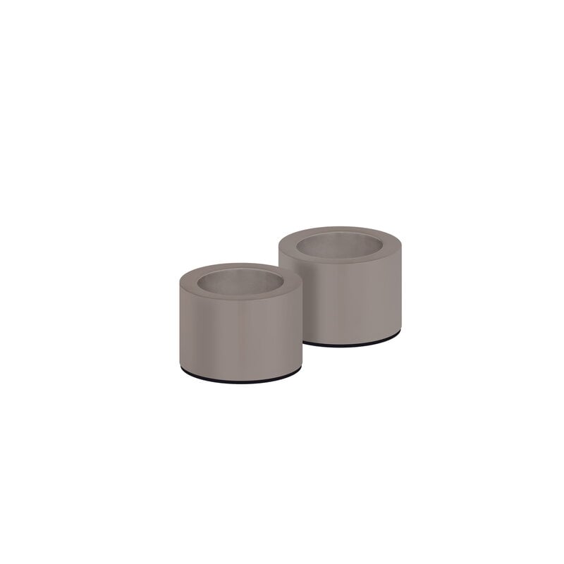 Uyuni Lighting Bougeoir Light pour bougies LED coniques standard, 2 pcs, grès, image extra