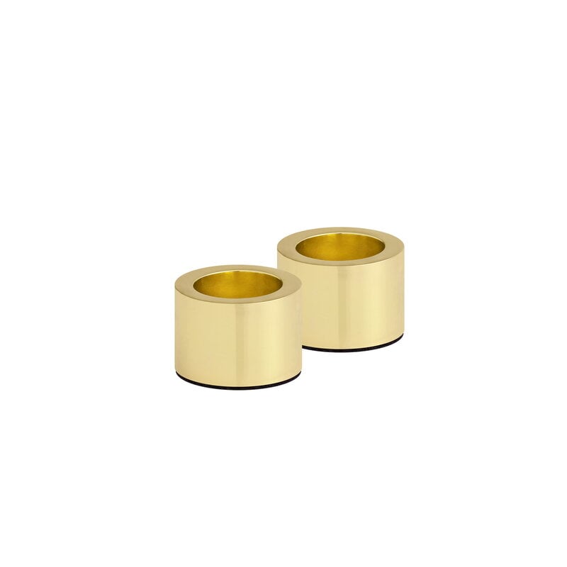 Uyuni Lighting Light candleholder for standard LED taper candles, 2 pcs, matte brass, extra image