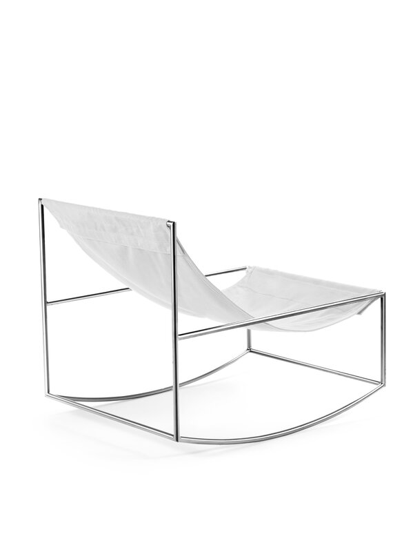 valerie_objects Rocking Chair, ruostumaton teräs - valkoinen, tuotteen lisäkuva