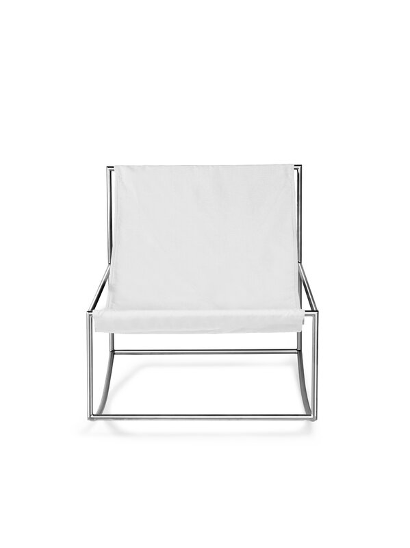 valerie_objects Rocking Chair, ruostumaton teräs - valkoinen, tuotteen lisäkuva