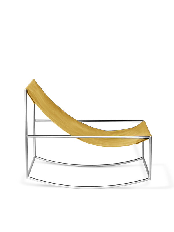 valerie_objects Mecedora, acero inoxidable - amarillo, imagen extra