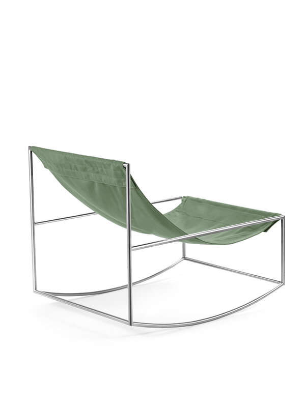 valerie_objects Rocking Chair, stainless steel - green, extra image