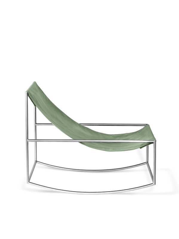 valerie_objects Rocking Chair, stainless steel - green, extra image