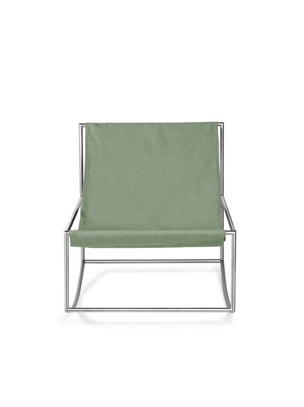 valerie_objects Rocking Chair, stainless steel - green, extra image