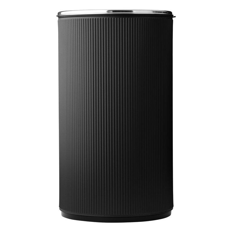 Vipp VIPP19 open top bin, 60 L, black - polished lid, view 4