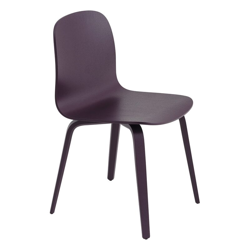 Muuto Visu, stol, träunderrede, mörk plommon, extrabild