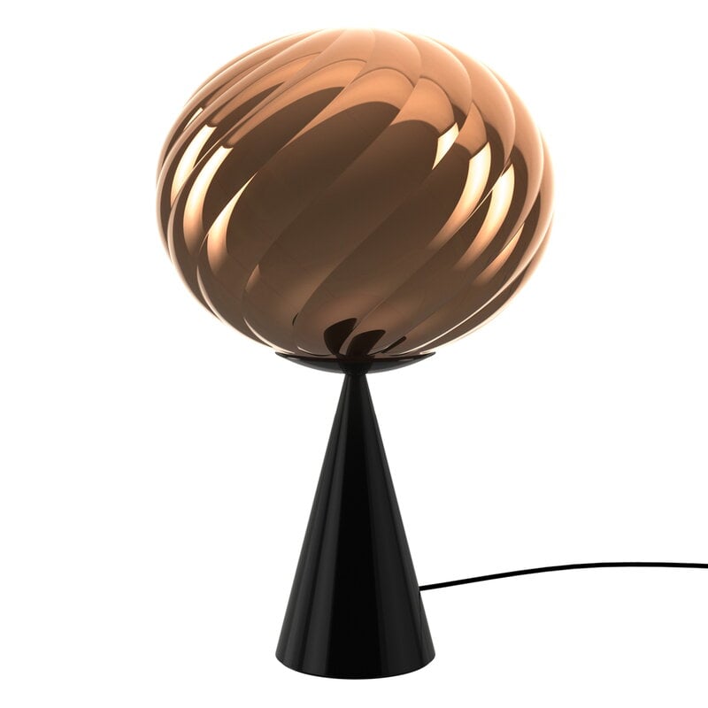 Tom Dixon Whirl Cone Fat pöytävalaisin, kupari - musta, näkymä 3