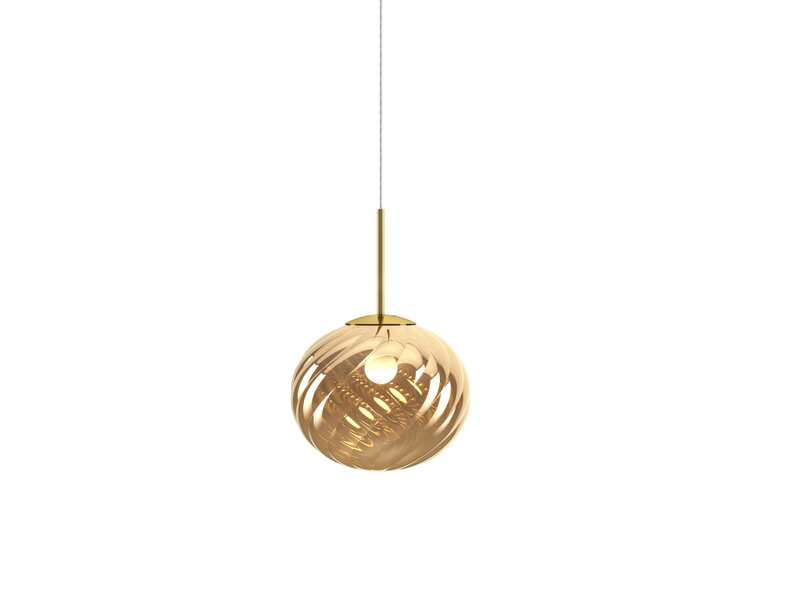 Tom Dixon Whirl pendel, 30 cm, guld, extrabild