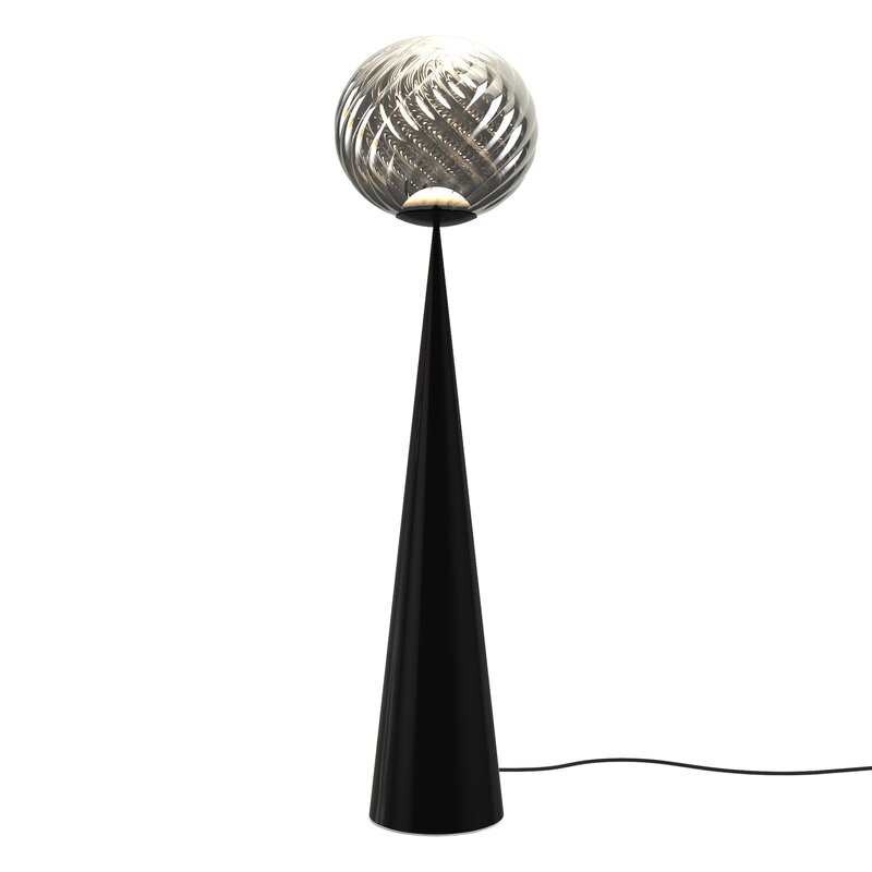 Tom Dixon Whirl Cone Fat floor lamp, silver - black, extra image