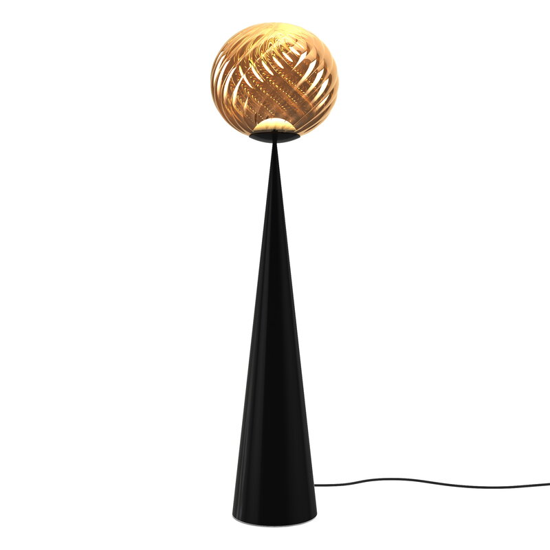 Tom Dixon Whirl Cone Fat lampe de sol, or - noir, image extra