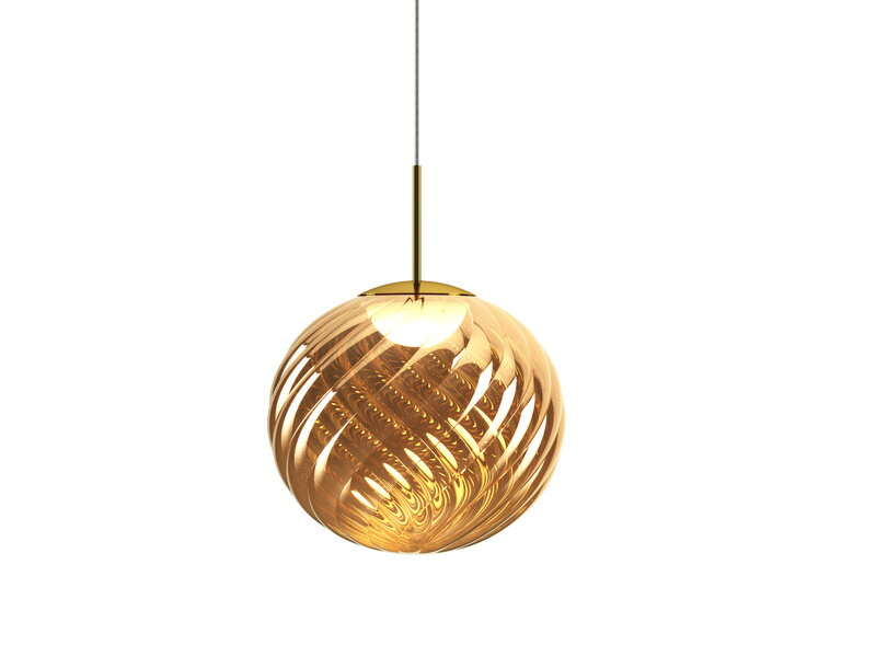 Tom Dixon Whirl pendel, 45 cm, guld, extrabild