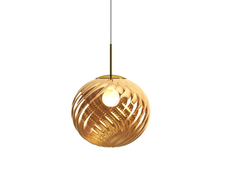 Tom Dixon Whirl pendel, 45 cm, guld, extrabild