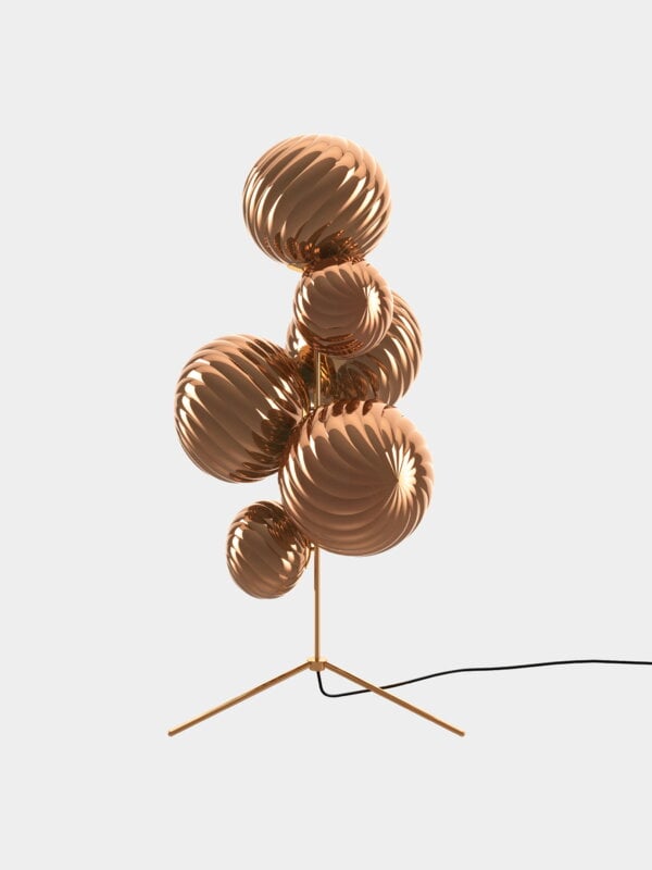 Tom Dixon Whirl Floor Chandelier, LED, kupari, näkymä 2