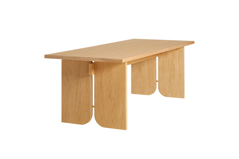 Woud Kimono dining table, 90 x 240 cm, white lacquered oak, view 6