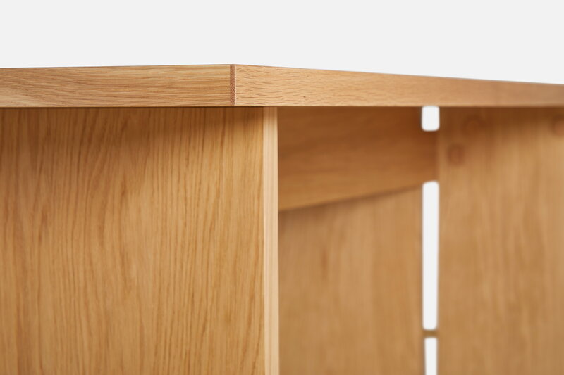 Woud Kimono dining table, 90 x 240 cm, white lacquered oak, view 7