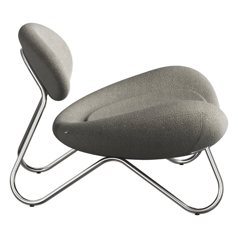 Woud Meadow lounge chair, chrome - Alpine 01 Natural, extra image