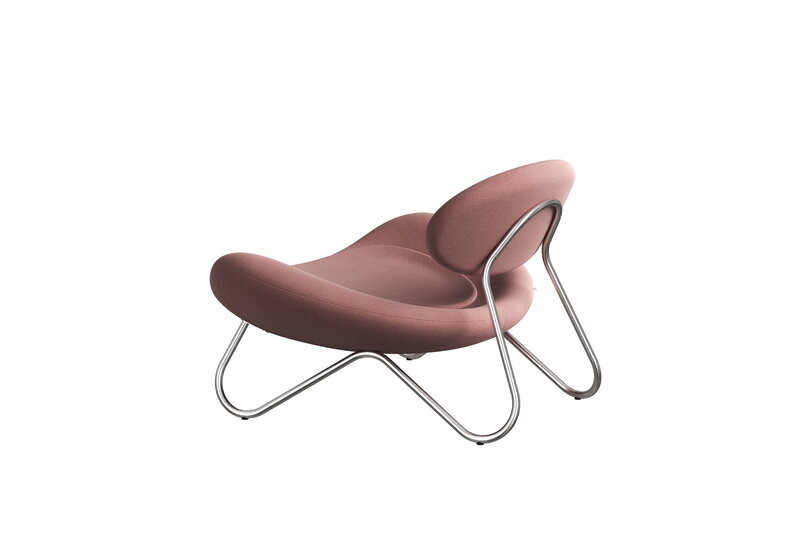 Woud Meadow lounge chair, borstat stål - Vidar 633 dusty rose, extrabild