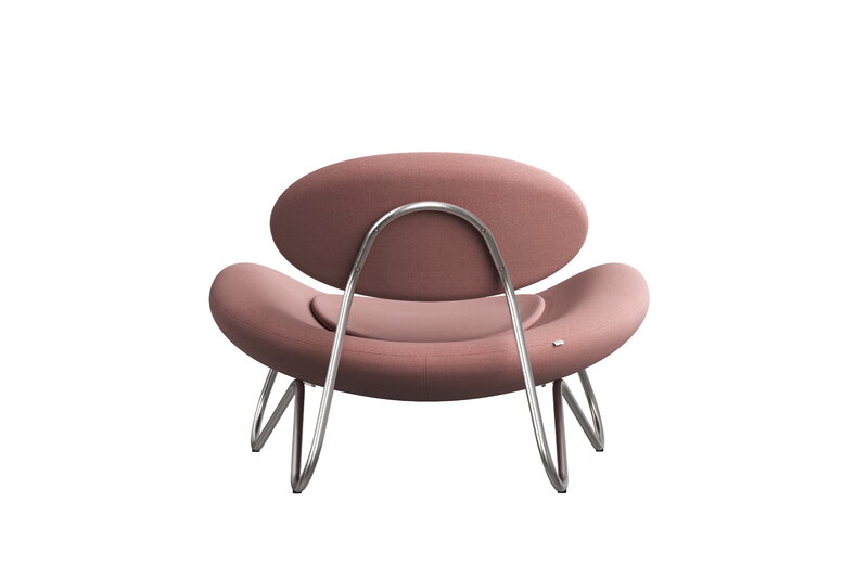 Woud Meadow lounge chair, borstat stål - Vidar 633 dusty rose, extrabild