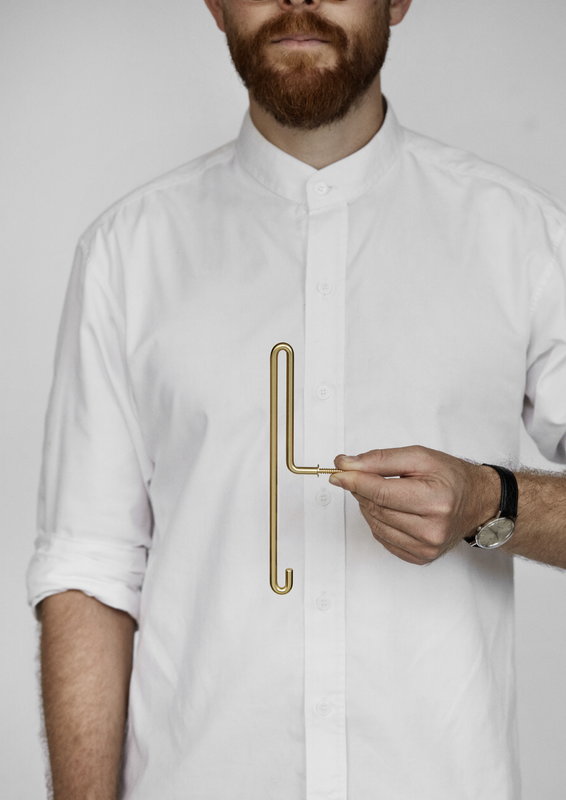 Moebe Wall hook, large, matt gold | Finnish Design Shop