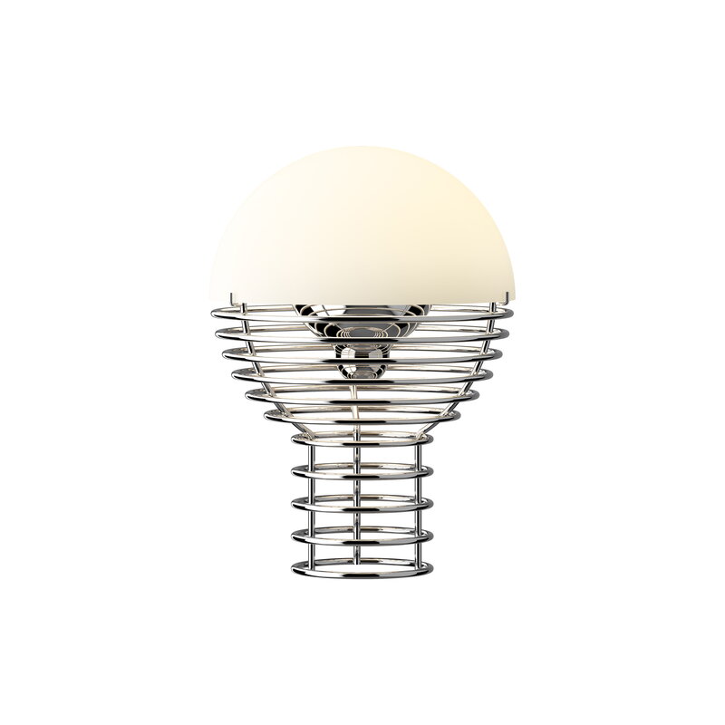 Verpan Wire - Lampe de table portable, 18 cm, chrome - blanc, image extra