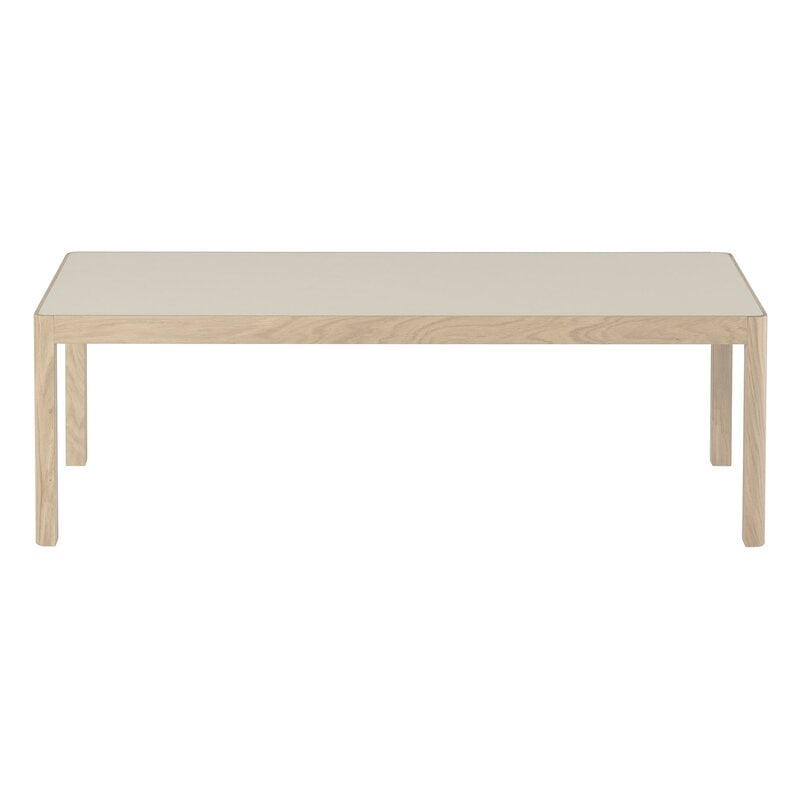 Muuto Workshop Couchtisch, 120 x 43 cm, Eiche - warmgraues Linoleum, extrabild
