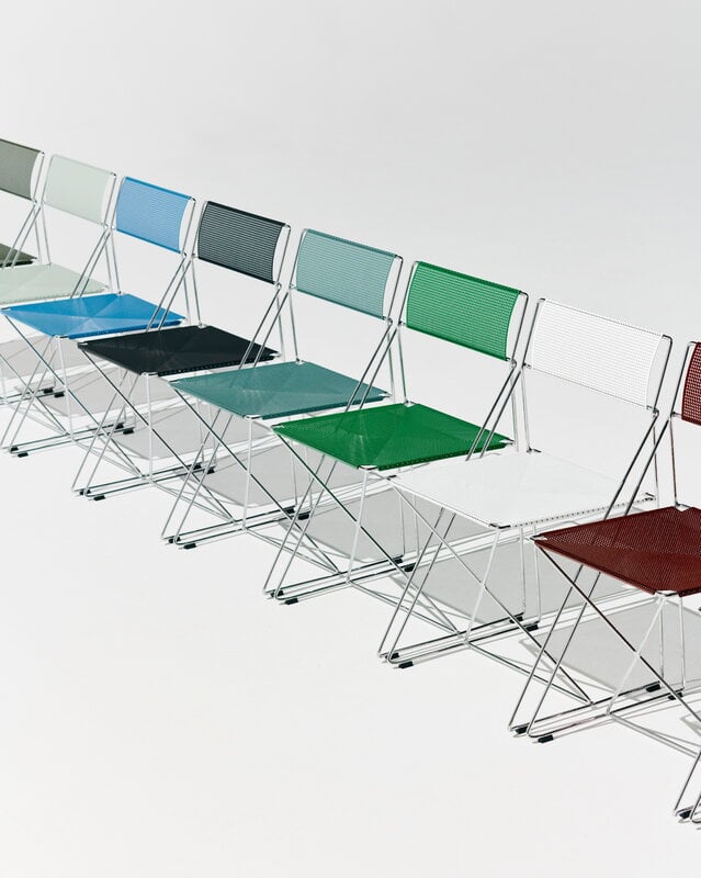 HAY X-Line tuoli, sisäkäyttöön, kromi - powder blue, näkymä 4