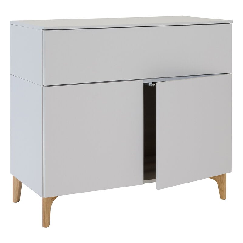 Lundia Fuuga sideboard with drawer and doors, 96 cm, low, cashmere - oak, extra image