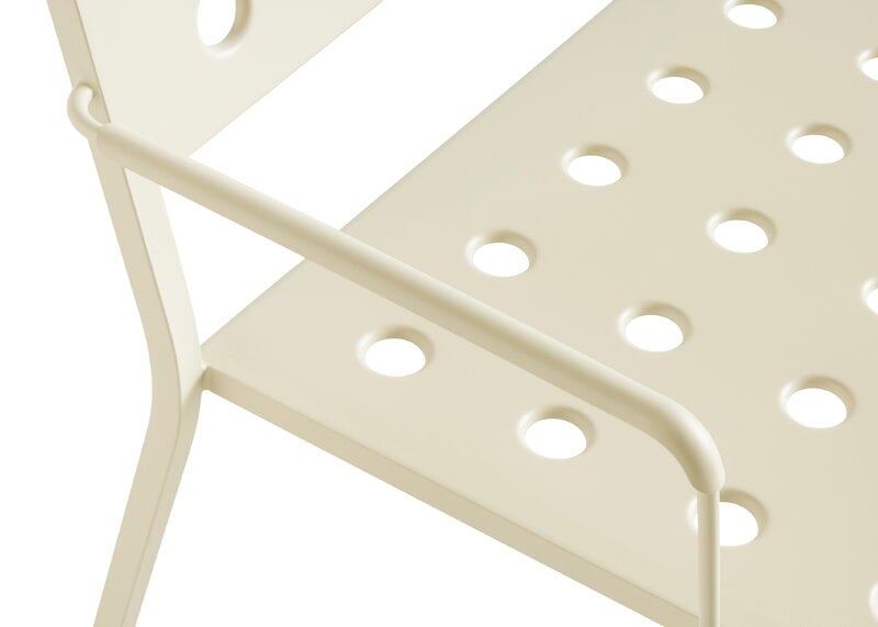 HAY Panca Balcony Lounge con braccioli, 121,5 x 69 cm, chalk beige, immagine extra