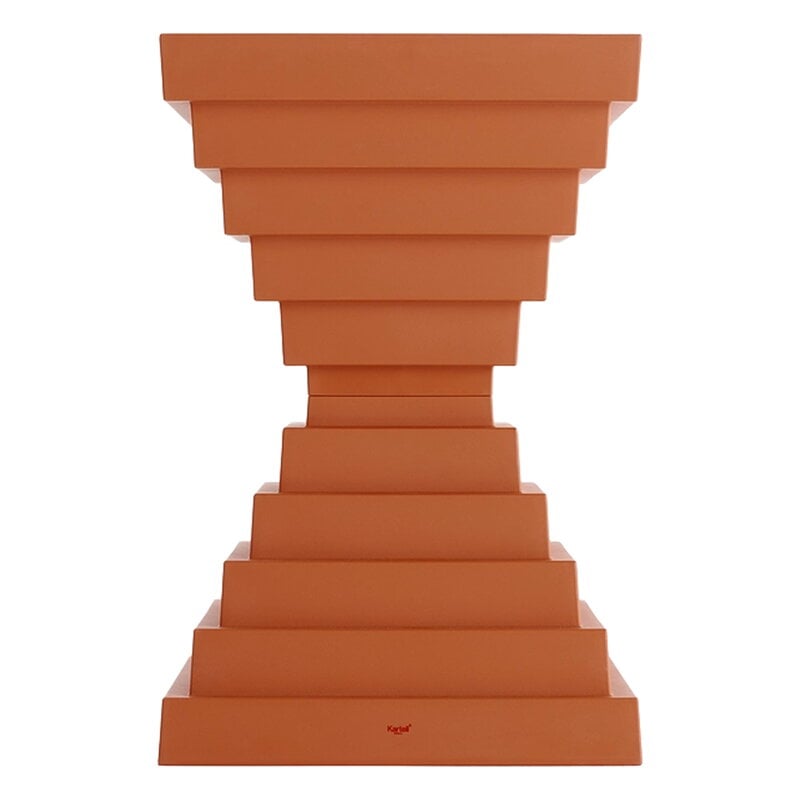 Kartell Prince Ohoh stool, brick red, view 4