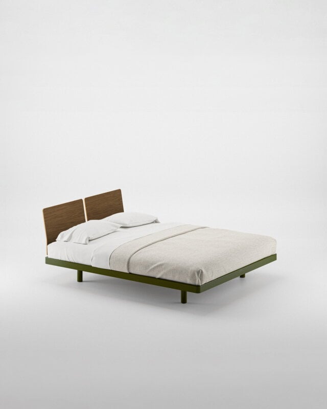 ReFramed MC-1 bed frame with slats, moss, extra image