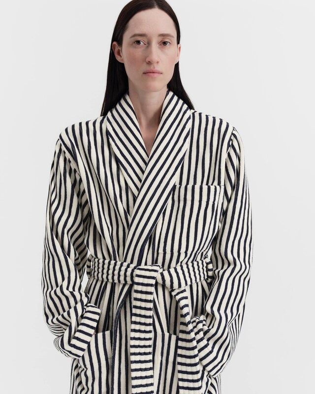 Tekla Classic bathrobe, sailor stripes, extra image