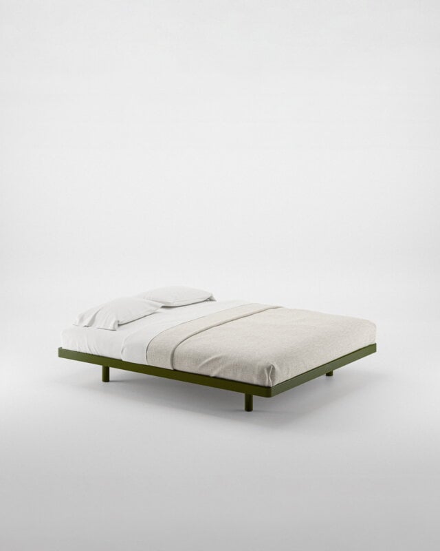 ReFramed MC-1 bed frame with slats, moss, extra image