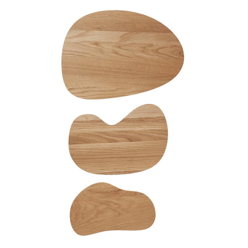 Ferm Living Cairn cutting boards, set of 3, oak, extra image