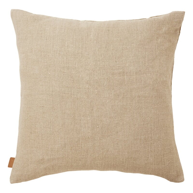 Ferm Living Funda de cojín Senti Stripe, 50 x 50 cm, lino - marrón algarrobo, imagen extra