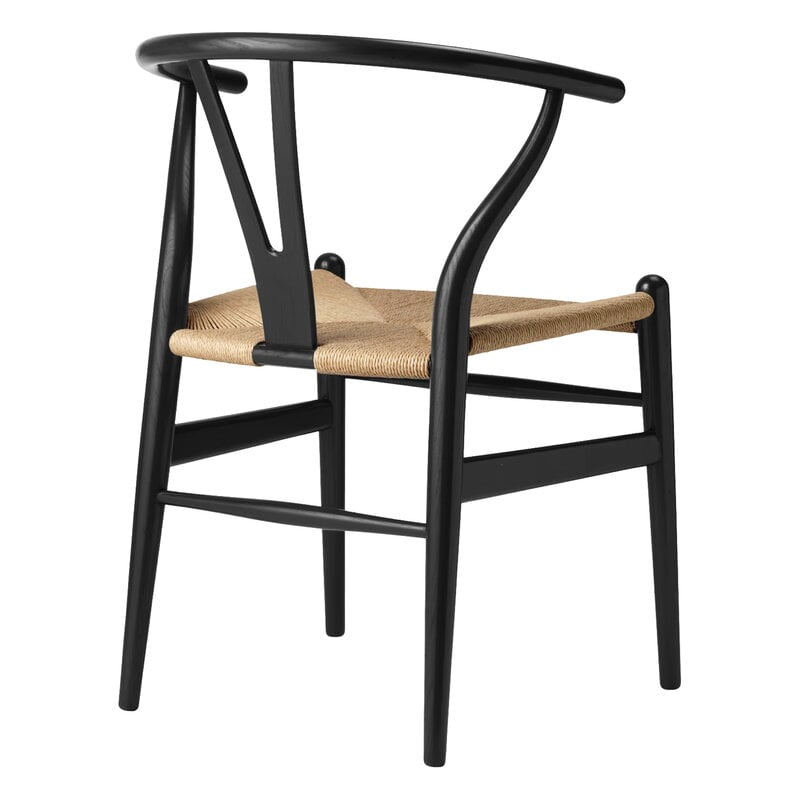 Carl Hansen & Søn CH24 Wishbone chair, black oak - natural cord