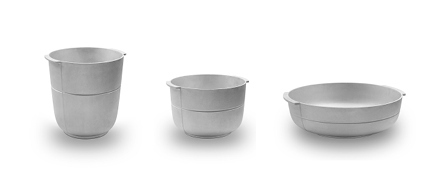 Korbo Linea no 2 planter, medium, aluminium, extra image