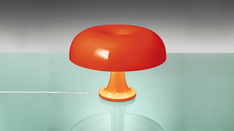 Table lamp, Nessino, orange, Ø32cm, H22,3cm - Artemide - Nedgis