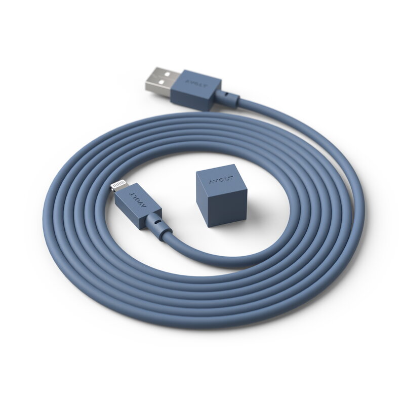 Avolt - Square 1 Extension Cord with USB Plug - Blue