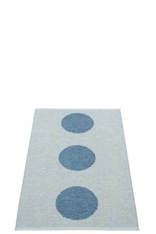 Pappelina Vera Pop Teppich, 70 x 120 cm, river blue - blue fog, extrabild