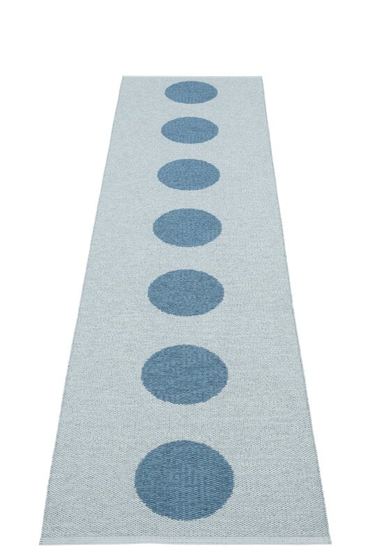 Pappelina Vera Pop Teppich, 70 x 280 cm, flussblau - blauer Nebel, extrabild