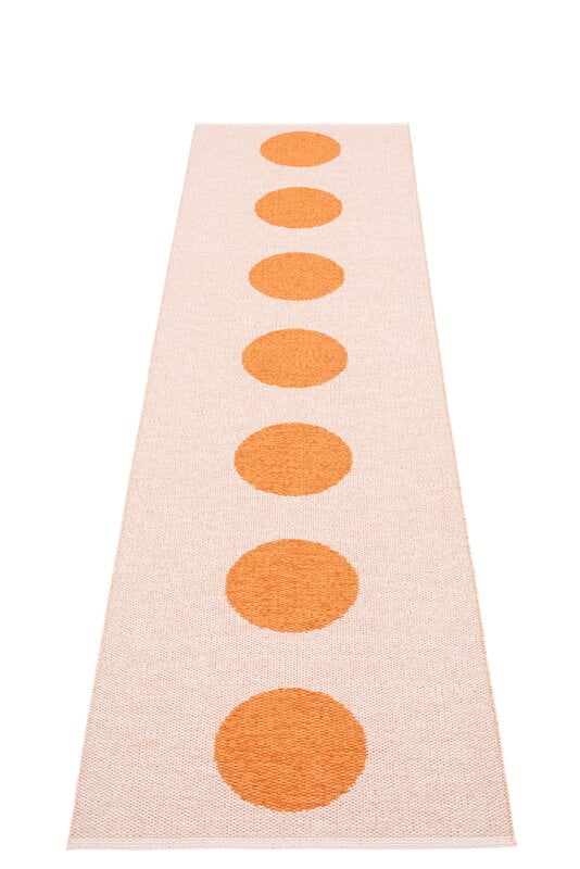 Pappelina Vera Pop Teppich, 70 x 280 cm, hellorange - perlmuttrosa, extrabild