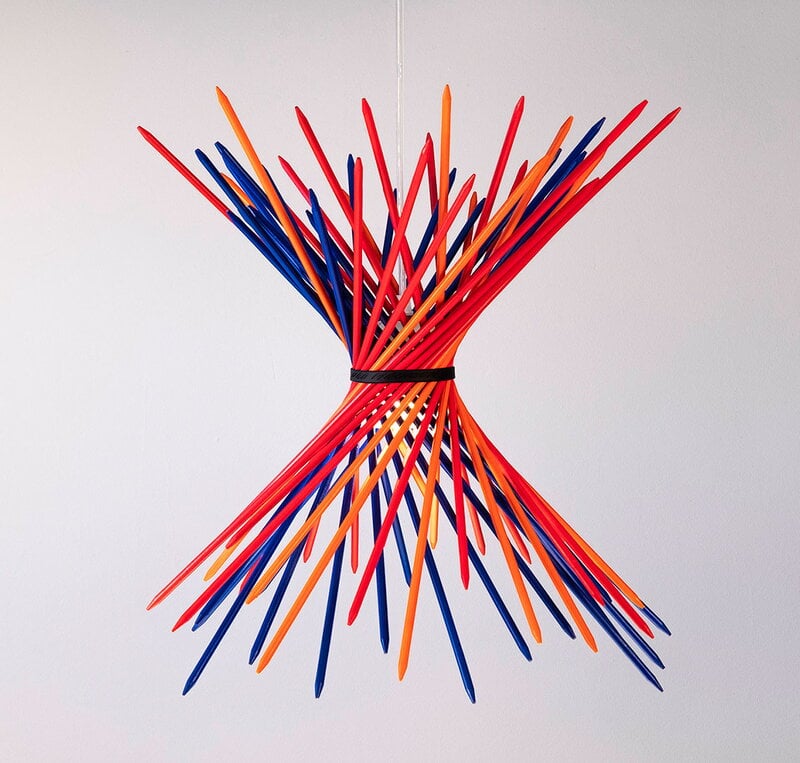 Ingo Maurer Pic-a-stic pendant, blue - orange - red, extra image