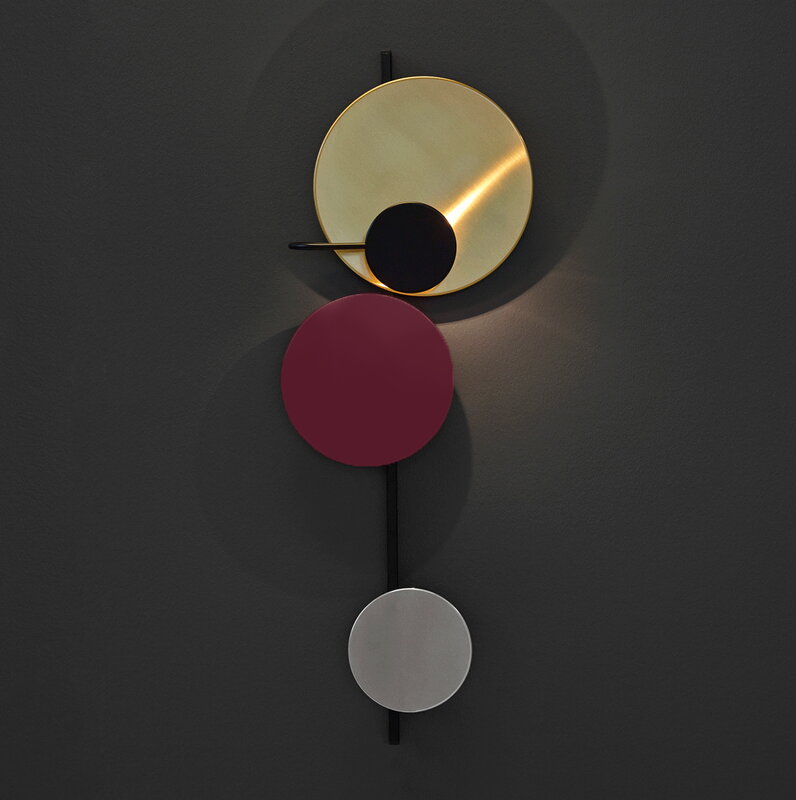 PLEASE WAIT to be SEATED Planet wall lamp, fig purple | Finnish Design Shop