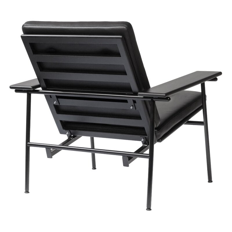 YK collection Triennale chair, all-black, black Prestige leather, extra image