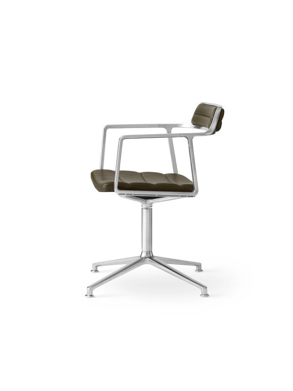 Vipp 452 Swivel tuoli, kiillotettu runko - bosco nahka, jalkatallat, näkymä 3