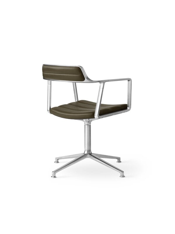 Vipp 452 Swivel tuoli, kiillotettu runko - bosco nahka, jalkatallat, näkymä 4