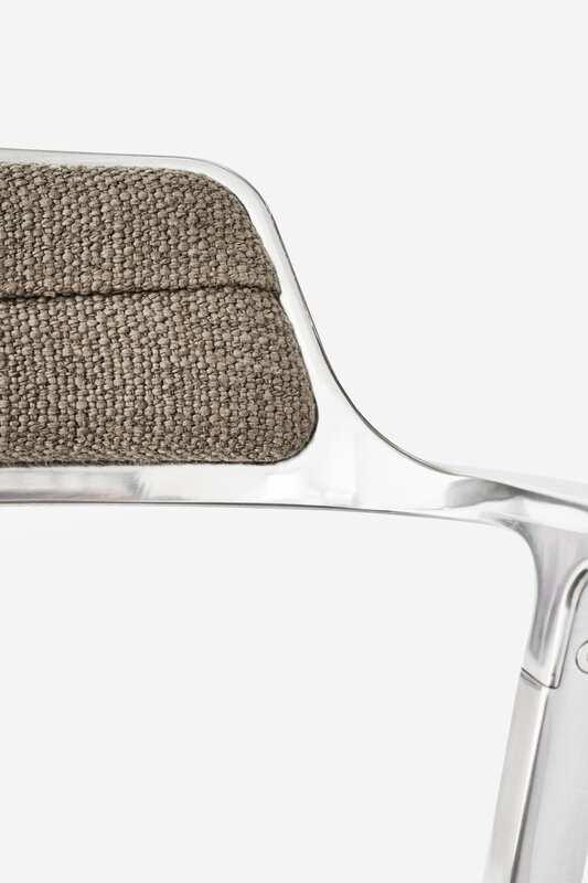 Vipp 452 Swivel tuoli, kiillotettu runko - Tide dark sand, pyörät, näkymä 4